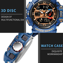 Load image into Gallery viewer, SMAEL 8043 Multifunctional Dual Display Shockproof Outdoor Waterproof Sports Quartz Watch