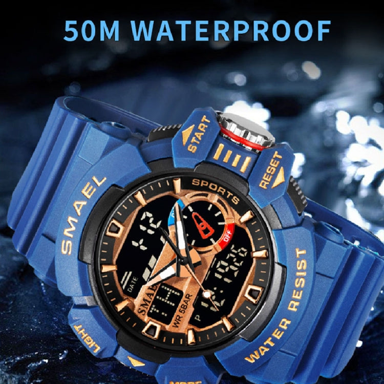SMAEL 8043 Multifunctional Dual Display Shockproof Outdoor Waterproof Sports Quartz Watch
