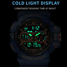 Load image into Gallery viewer, SMAEL 8043 Multifunctional Dual Display Shockproof Outdoor Waterproof Sports Quartz Watch