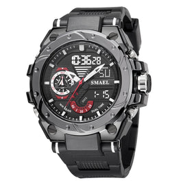 SMAEL 8060 Waterproof Sports Alloy Men Watch Luminous Display HD Mirror Watch