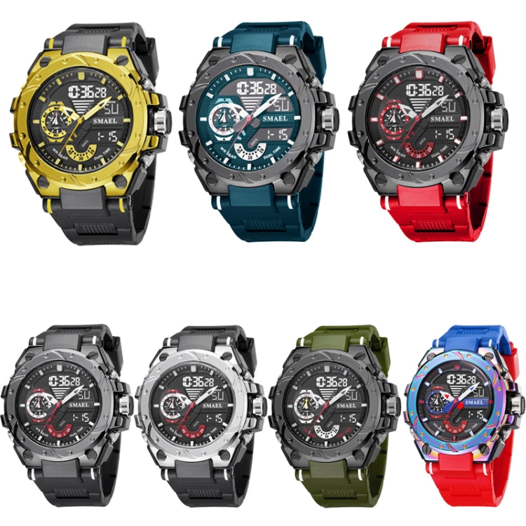 SMAEL 8060 Waterproof Sports Alloy Men Watch Luminous Display HD Mirror Watch