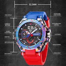 Load image into Gallery viewer, SMAEL 8060 Waterproof Sports Alloy Men Watch Luminous Display HD Mirror Watch