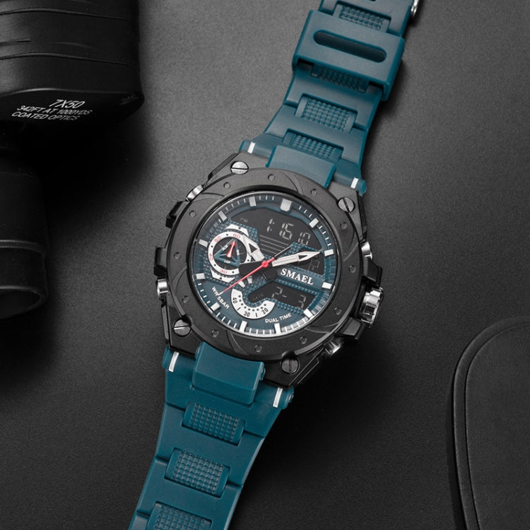 SMAEL 8060 Waterproof Sports Alloy Men Watch Luminous Display HD Mirror Watch