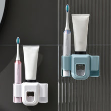 Load image into Gallery viewer, Electric Toothbrush Holder Automatic Toothpaste Squeezer Bathroom Wall Mounted Toothpaste Holder