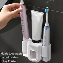 Load image into Gallery viewer, Electric Toothbrush Holder Automatic Toothpaste Squeezer Bathroom Wall Mounted Toothpaste Holder