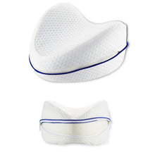 Load image into Gallery viewer, Body Memory Cotton Leg Pillow Sleeping Orthopedic Sciatica Back Hip Joint for Pain Relief, Heart White Inner, Heart Blue Inner