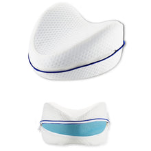 Load image into Gallery viewer, Body Memory Cotton Leg Pillow Sleeping Orthopedic Sciatica Back Hip Joint for Pain Relief, Heart White Inner, Heart Blue Inner