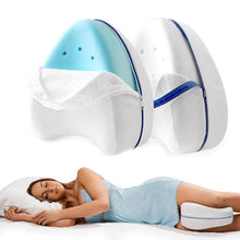 Load image into Gallery viewer, Body Memory Cotton Leg Pillow Sleeping Orthopedic Sciatica Back Hip Joint for Pain Relief, Heart White Inner, Heart Blue Inner