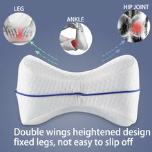 Load image into Gallery viewer, Body Memory Cotton Leg Pillow Sleeping Orthopedic Sciatica Back Hip Joint for Pain Relief, Heart White Inner, Heart Blue Inner