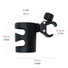 Load image into Gallery viewer, Baby Stroller Cup Holder Universal 360 Rotatable Drink Bottle Rack, Cup Holder Black