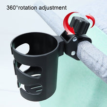 Load image into Gallery viewer, Baby Stroller Cup Holder Universal 360 Rotatable Drink Bottle Rack, Cup Holder Black