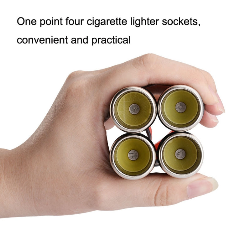 4 In 1 Auto High Power Cigarette Lighter Car Charger, 4 Holes Cigarette Lighter