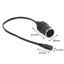 Load image into Gallery viewer, DC 5.5 x 2.1 mm Plug To Cigarette Lighter Mother Seat With DC Power Cord, DC 5.5 x 2.1mm Plug