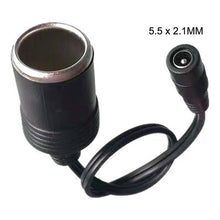 Load image into Gallery viewer, DC 5.5 x 2.1 mm Plug To Cigarette Lighter Mother Seat With DC Power Cord, DC 5.5 x 2.1mm Plug