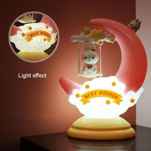 Load image into Gallery viewer, GOELONG Cartoon Moon Table Lamp Children Room Animal Night Light, Plug:, US Plug, EU Plug