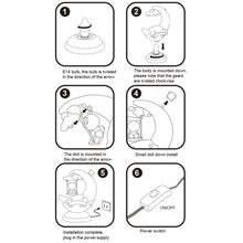 Load image into Gallery viewer, GOELONG Cartoon Moon Table Lamp Children Room Animal Night Light, Plug:, US Plug, EU Plug