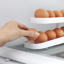 Load image into Gallery viewer, Automatic Eggs Storage Box Refrigerator Egg Dispenser Plastic Rolling Eggs Holder  Container, 2 Layers