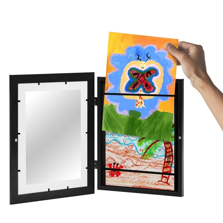 Children Art Frames Magnetic Front Open Frametory for Poster Photo Drawing Paintings Pictures, Wood, Plastic