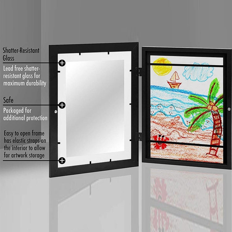 Children Art Frames Magnetic Front Open Frametory for Poster Photo Drawing Paintings Pictures, Wood, Plastic