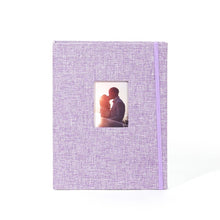 Load image into Gallery viewer, 3-inch 208 Pockets Cotton Linen Photo Album Photocard Holder, Khaki, Purple, Grey, Pink, Blue