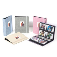 Load image into Gallery viewer, 3-inch 208 Pockets Cotton Linen Photo Album Photocard Holder, Khaki, Purple, Grey, Pink, Blue