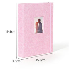 Load image into Gallery viewer, 3-inch 208 Pockets Cotton Linen Photo Album Photocard Holder, Khaki, Purple, Grey, Pink, Blue