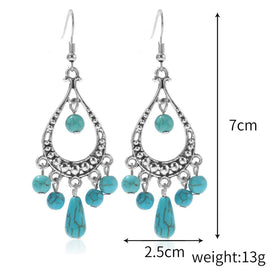 Turquoise Ethnic Style Earrings Temperament Simple Vintage Earrings, E2203-3, E2204-6, E2204-7