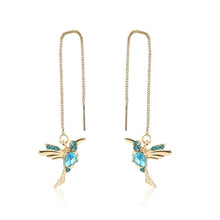 Load image into Gallery viewer, Long Ear Wire Women Simple Earrings, E2104-4 Red Bird, E2104-5 Blue Bird, E2210-1 Dual Ball C Clip, E2210-2 Pearl, E2210-3 Vermiculite, E2210-4 Crystal, E2210-5 Eyes, E2210-6 Moon, E2210-7 Four-pointed Star, E2210-8 Love, E2210-9 Bee, E2210-10 Butterfl...
