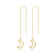 Load image into Gallery viewer, Long Ear Wire Women Simple Earrings, E2104-4 Red Bird, E2104-5 Blue Bird, E2210-1 Dual Ball C Clip, E2210-2 Pearl, E2210-3 Vermiculite, E2210-4 Crystal, E2210-5 Eyes, E2210-6 Moon, E2210-7 Four-pointed Star, E2210-8 Love, E2210-9 Bee, E2210-10 Butterfl...
