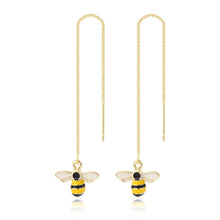 Load image into Gallery viewer, Long Ear Wire Women Simple Earrings, E2104-4 Red Bird, E2104-5 Blue Bird, E2210-1 Dual Ball C Clip, E2210-2 Pearl, E2210-3 Vermiculite, E2210-4 Crystal, E2210-5 Eyes, E2210-6 Moon, E2210-7 Four-pointed Star, E2210-8 Love, E2210-9 Bee, E2210-10 Butterfl...