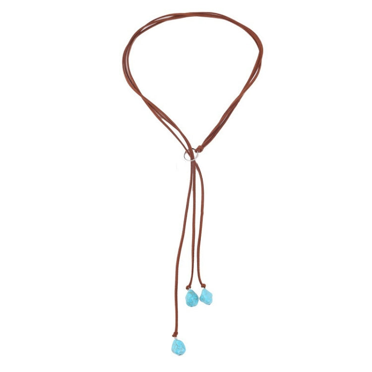 Bohemian Turquoise Natural Stone Sweater Vintage Pendant, Model:, Necklace Ear Ring Set, Two-pointed Necklace, N2111-11 Earrings Accessories, N211-12 Leaf Neck Chain, N2111-13 Three Stones, N2111-14 Eight Stones, N211-15 Circle, Leather Bracelet       ...