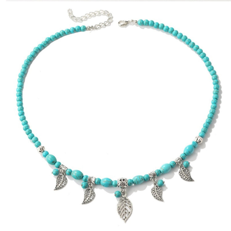 Bohemian Turquoise Natural Stone Sweater Vintage Pendant, Model:, Necklace Ear Ring Set, Two-pointed Necklace, N2111-11 Earrings Accessories, N211-12 Leaf Neck Chain, N2111-13 Three Stones, N2111-14 Eight Stones, N211-15 Circle, Leather Bracelet       ...