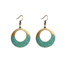 Load image into Gallery viewer, Bohemian Turquoise Natural Stone Sweater Vintage Pendant, Model:, Necklace Ear Ring Set, Two-pointed Necklace, N2111-11 Earrings Accessories, N211-12 Leaf Neck Chain, N2111-13 Three Stones, N2111-14 Eight Stones, N211-15 Circle, Leather Bracelet       ...