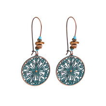 Load image into Gallery viewer, Bohemian Turquoise Natural Stone Sweater Vintage Pendant, Model:, Necklace Ear Ring Set, Two-pointed Necklace, N2111-11 Earrings Accessories, N211-12 Leaf Neck Chain, N2111-13 Three Stones, N2111-14 Eight Stones, N211-15 Circle, Leather Bracelet       ...
