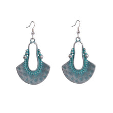 Load image into Gallery viewer, Bohemian Turquoise Natural Stone Sweater Vintage Pendant, Model:, Necklace Ear Ring Set, Two-pointed Necklace, N2111-11 Earrings Accessories, N211-12 Leaf Neck Chain, N2111-13 Three Stones, N2111-14 Eight Stones, N211-15 Circle, Leather Bracelet       ...