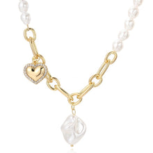 Load image into Gallery viewer, Ladies Temperament Necklace Collarbone Chain, N2210-7 Pearl Chain Love, N2210-8 Thick Chain Love, N2209-2 Light Drilling Love, N2209-11 Colorful Love, N2209-5 Double-layer Green Love, N2209-1 Twist Stick Square Pearl, N2209-6 Oval White Flower         ...