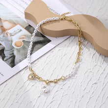 Load image into Gallery viewer, Ladies Temperament Necklace Collarbone Chain, N2210-7 Pearl Chain Love, N2210-8 Thick Chain Love, N2209-2 Light Drilling Love, N2209-11 Colorful Love, N2209-5 Double-layer Green Love, N2209-1 Twist Stick Square Pearl, N2209-6 Oval White Flower         ...