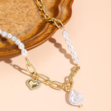 Load image into Gallery viewer, Ladies Temperament Necklace Collarbone Chain, N2210-7 Pearl Chain Love, N2210-8 Thick Chain Love, N2209-2 Light Drilling Love, N2209-11 Colorful Love, N2209-5 Double-layer Green Love, N2209-1 Twist Stick Square Pearl, N2209-6 Oval White Flower         ...