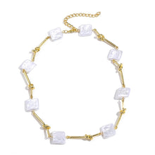 Load image into Gallery viewer, Ladies Temperament Necklace Collarbone Chain, N2210-7 Pearl Chain Love, N2210-8 Thick Chain Love, N2209-2 Light Drilling Love, N2209-11 Colorful Love, N2209-5 Double-layer Green Love, N2209-1 Twist Stick Square Pearl, N2209-6 Oval White Flower         ...