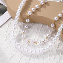 Load image into Gallery viewer, Ladies Temperament Necklace Collarbone Chain, N2209-12 Double-layer Pearl Chain