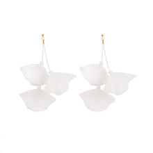 Load image into Gallery viewer, Long Exaggerated Fabric Art Handmade Petal Earrings, E1908-21 Blue, E1908-22 Yellow, E1908-23 Red, E1908-24 Pink, E1908-25 Black, E1908-26 White, E1908-27 Blue, E1908-28 Red, E1908-29 Black, E1908-30 Yellow, E1908-31 Pink, E1908-32 White, E1908-33 Blac...
