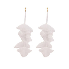 Load image into Gallery viewer, Long Exaggerated Fabric Art Handmade Petal Earrings, E1908-21 Blue, E1908-22 Yellow, E1908-23 Red, E1908-24 Pink, E1908-25 Black, E1908-26 White, E1908-27 Blue, E1908-28 Red, E1908-29 Black, E1908-30 Yellow, E1908-31 Pink, E1908-32 White, E1908-33 Blac...