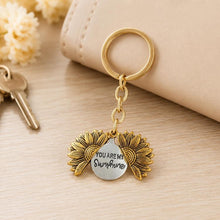 Load image into Gallery viewer, Alloy Sunflowers Shape Can Open Double Side Engraving Accessories Pendant, N2003-27 Ancient Gold Keychain, N2003-28 Ancient Gold Keychain, N2003-22 Ancient Gold Necklace, N2003-23 Ancient Silver Necklace