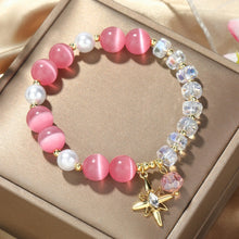 Load image into Gallery viewer, Crystal Beaded Bracelet Ladies Natural Crystal Bracelet, S2207-1 AB Transparent, S2204-1 Pink, S2203-5 Purple, S2204-3 Pink Opal, S2204-2 Blue Opal, S2204-6 Orange+Butterfly, S2204-7 White+Butterfly, S2204-5 Pink Opal, S2203-4 Water Blue+Dolphin       ...