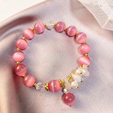 Load image into Gallery viewer, Crystal Beaded Bracelet Ladies Natural Crystal Bracelet, S2207-1 AB Transparent, S2204-1 Pink, S2203-5 Purple, S2204-3 Pink Opal, S2204-2 Blue Opal, S2204-6 Orange+Butterfly, S2204-7 White+Butterfly, S2204-5 Pink Opal, S2203-4 Water Blue+Dolphin       ...