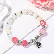 Load image into Gallery viewer, Crystal Beaded Bracelet Ladies Natural Crystal Bracelet, S2207-1 AB Transparent, S2204-1 Pink, S2203-5 Purple, S2204-3 Pink Opal, S2204-2 Blue Opal, S2204-6 Orange+Butterfly, S2204-7 White+Butterfly, S2204-5 Pink Opal, S2203-4 Water Blue+Dolphin       ...