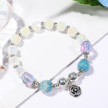 Load image into Gallery viewer, Crystal Beaded Bracelet Ladies Natural Crystal Bracelet, S2207-1 AB Transparent, S2204-1 Pink, S2203-5 Purple, S2204-3 Pink Opal, S2204-2 Blue Opal, S2204-6 Orange+Butterfly, S2204-7 White+Butterfly, S2204-5 Pink Opal, S2203-4 Water Blue+Dolphin       ...