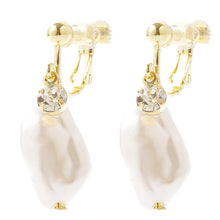 Load image into Gallery viewer, Baroque Earrings Pearl Ear Clip Women Without Ear Piercing, 1202 Long Gold, 1201 Long Silver, 0402 Short Gold, 0401 Short Silver, E2109-7 Half Round, E2109-8 Half Ellipse, E2109-10 Leaf Model, E2109-11 Five Small Pearls, E2109-14 Small Pearl           ...