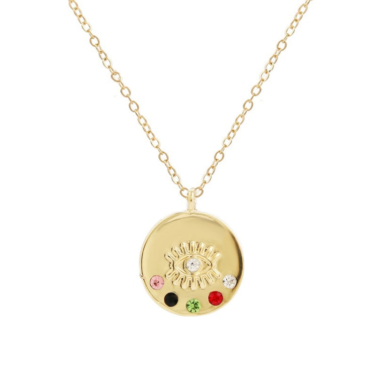 Angel Eyes Pendant Layered Necklace, Model:
