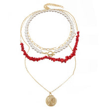Load image into Gallery viewer, Boho Colorful Broken Natural Stone Necklace, Model:, N2105-9 Color Stone Pearl Pendant, N2206-8 Pink Stone, N2206-9 Light Blue Stone, N2206-10 Multi-color Stone, N2206-11 Transparent Stone, N2106-23 Pink Stone Single Chain                              ...